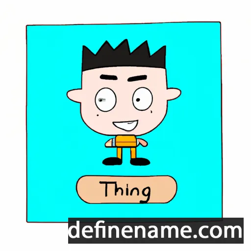 cartoon of the name Tingmin