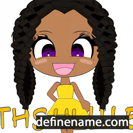 cartoon of the name Tishelle