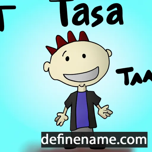 cartoon of the name Tjaš