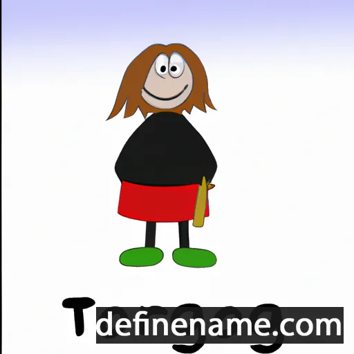 cartoon of the name Tjodbjørg