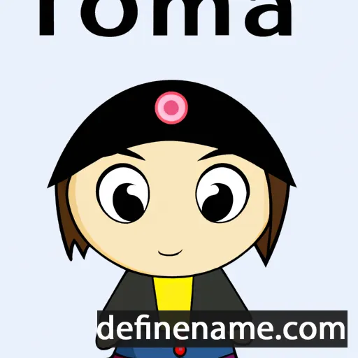 cartoon of the name Tomoha