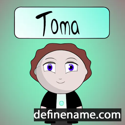 cartoon of the name Tomya