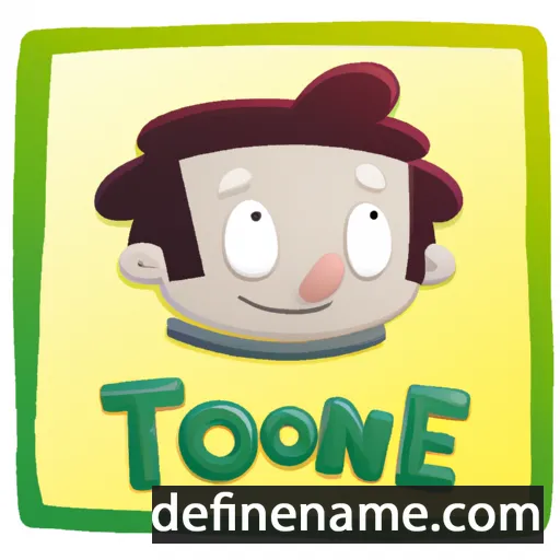 cartoon of the name Tonee