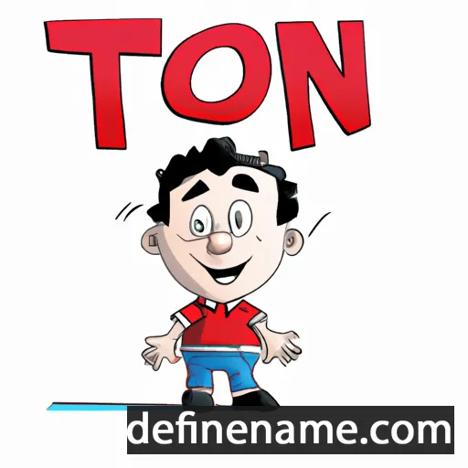 cartoon of the name Toni