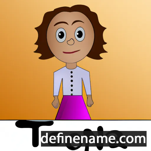 cartoon of the name Tonia