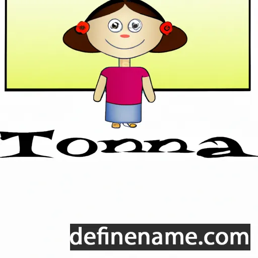 cartoon of the name Tonia