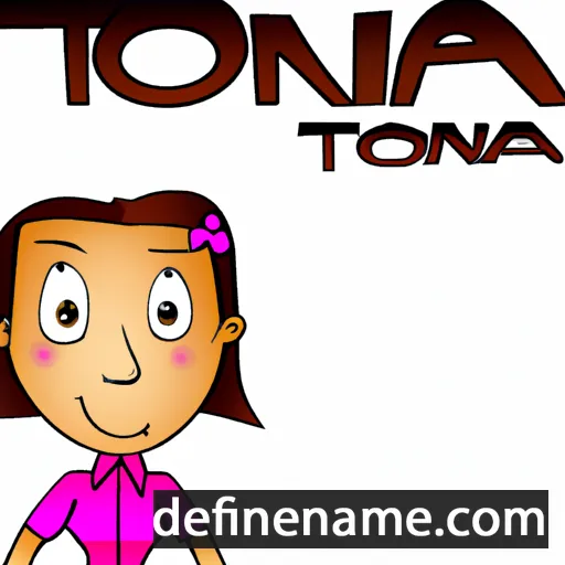 cartoon of the name Tonja