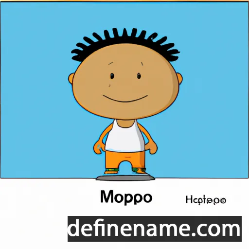 cartoon of the name Mpho