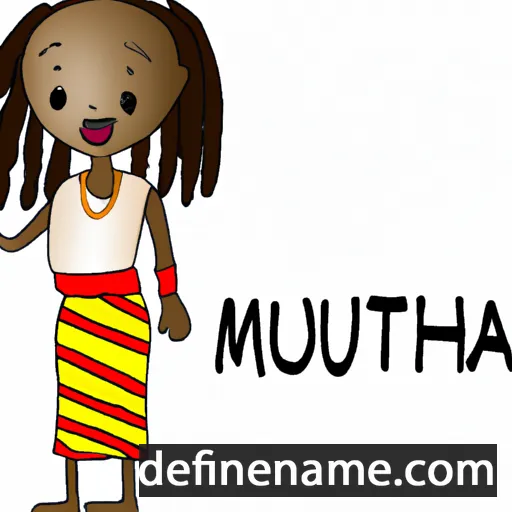 cartoon of the name Muthoni