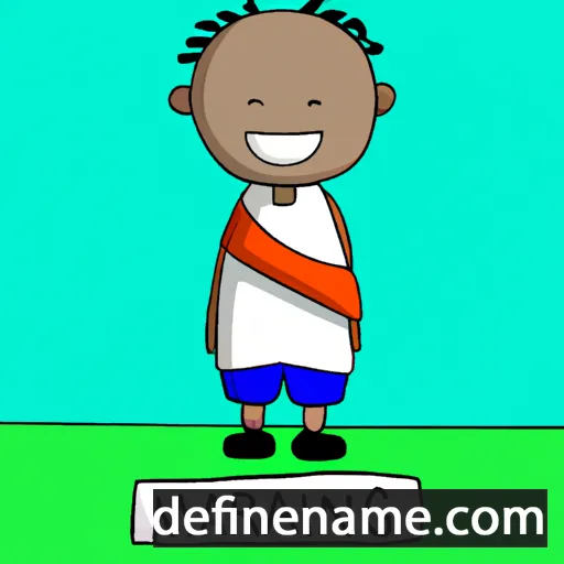 cartoon of the name Mwangi