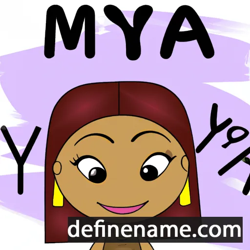 cartoon of the name Mya