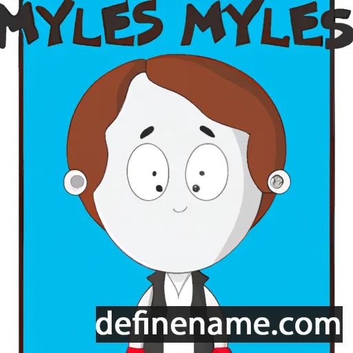 cartoon of the name Myles