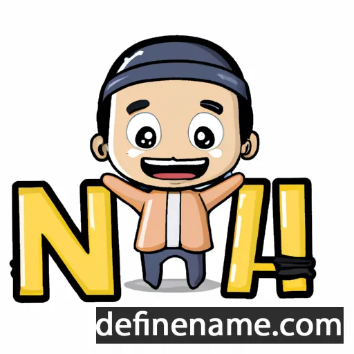 cartoon of the name Naji