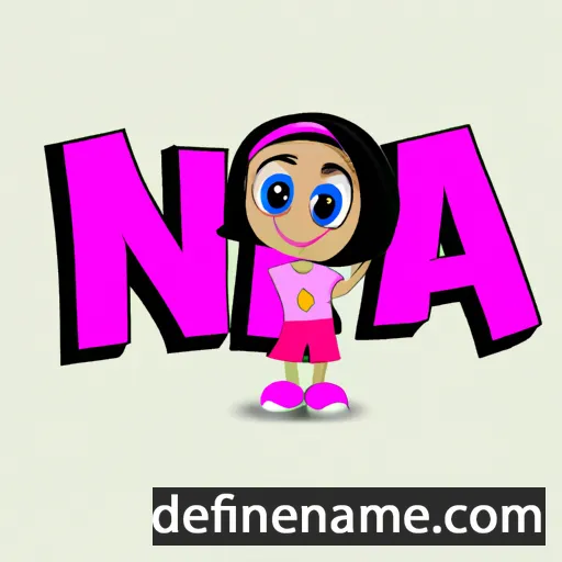 cartoon of the name Nia