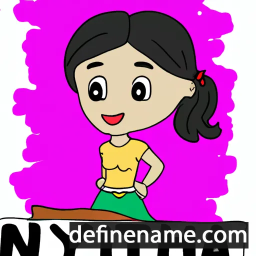 cartoon of the name Nithya