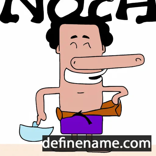 cartoon of the name Noach