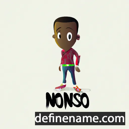 cartoon of the name Nonso