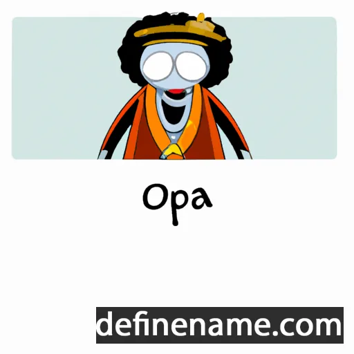 cartoon of the name 'Orpah