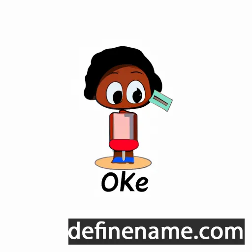 cartoon of the name Okeke