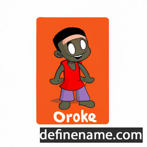 cartoon of the name Okorie