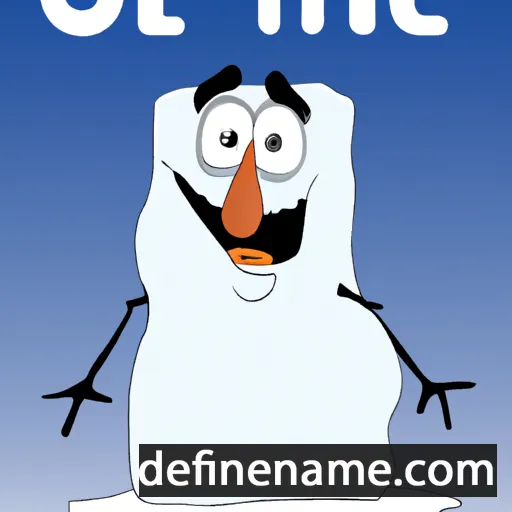 cartoon of the name Olaf