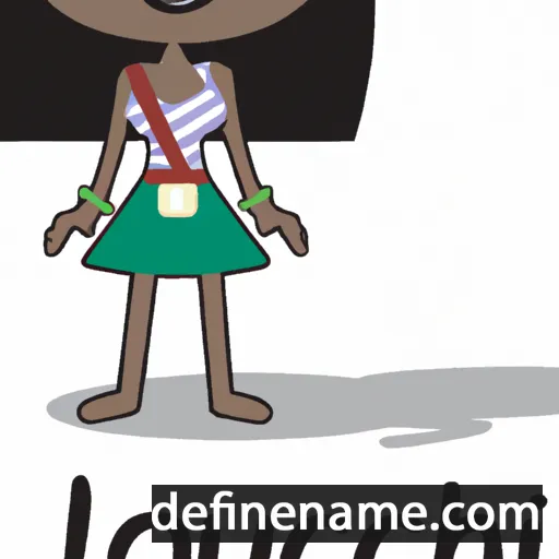 cartoon of the name Oluchi