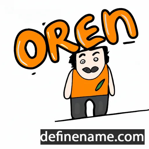 cartoon of the name Oren