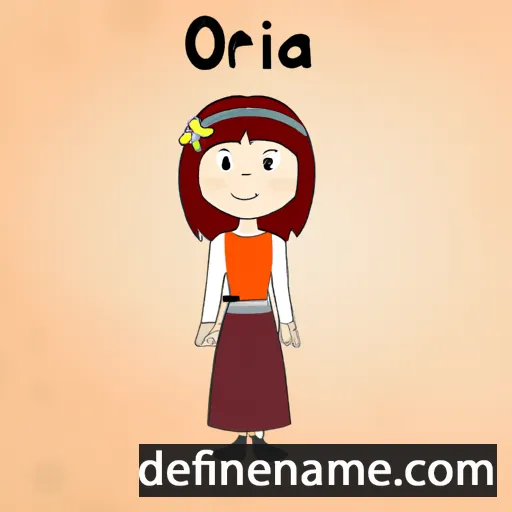 cartoon of the name Oria