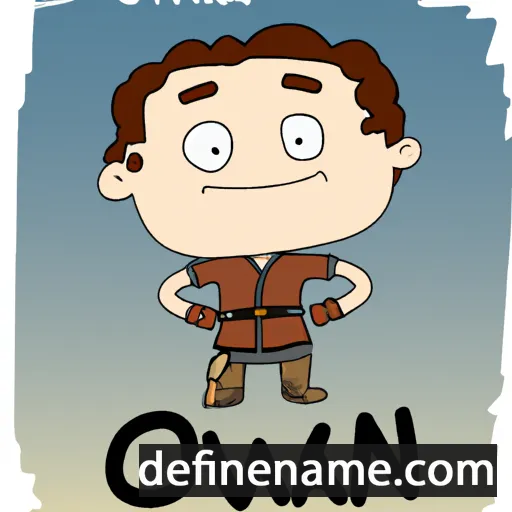 cartoon of the name Owain