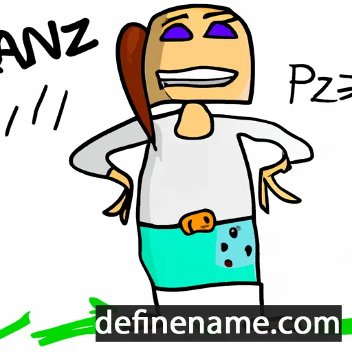 cartoon of the name Paniz