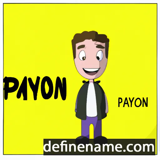 cartoon of the name Payton