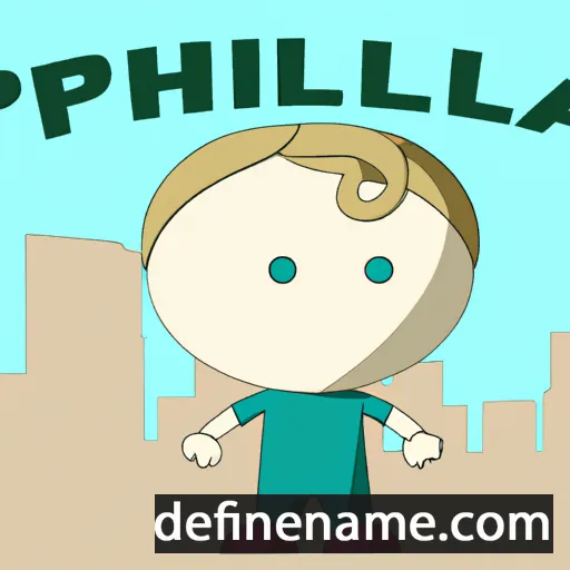 cartoon of the name Philadelphia