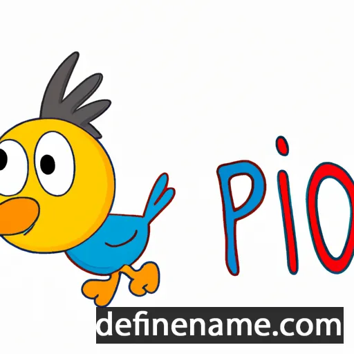 cartoon of the name Pio