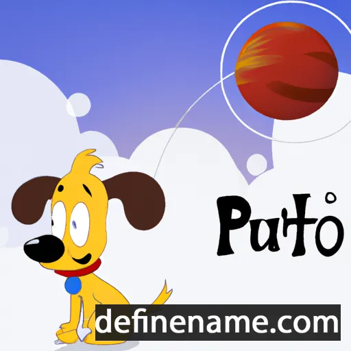 cartoon of the name Pluto