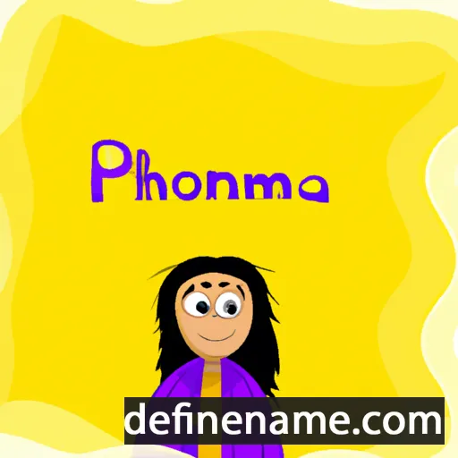 cartoon of the name Poornima