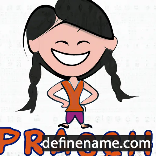 cartoon of the name Prachi