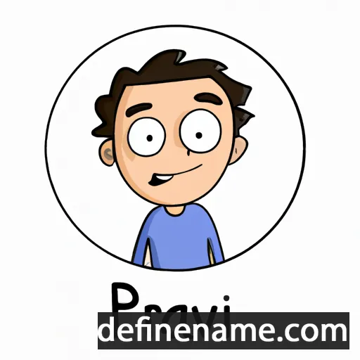 cartoon of the name Pranav