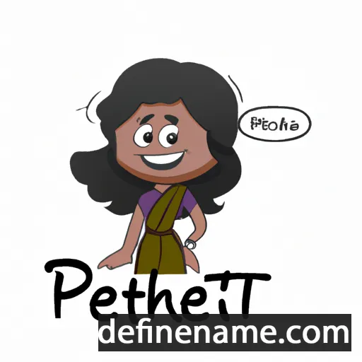 cartoon of the name Preethi