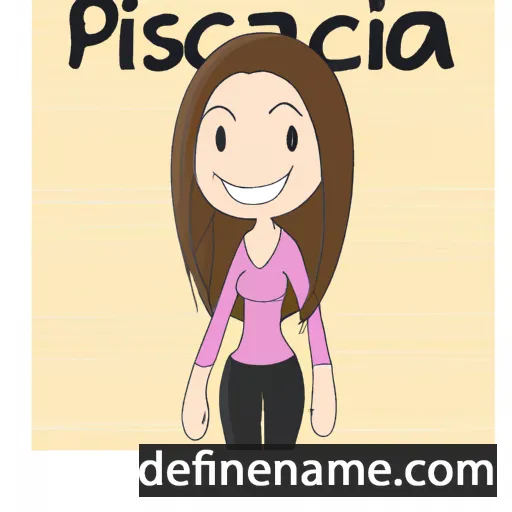 cartoon of the name Priscila