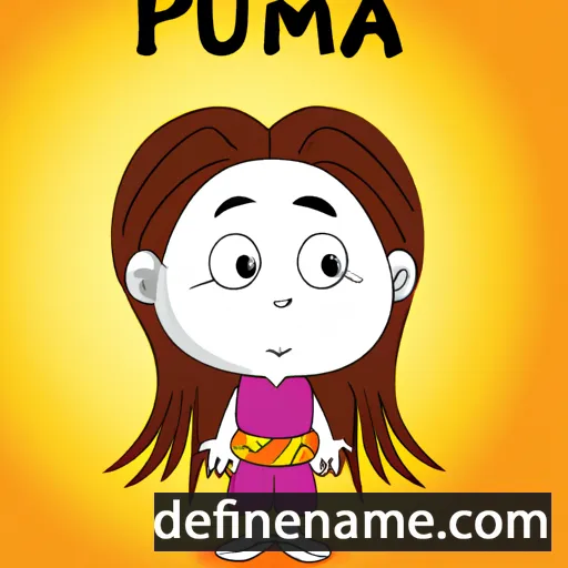 cartoon of the name Purnima