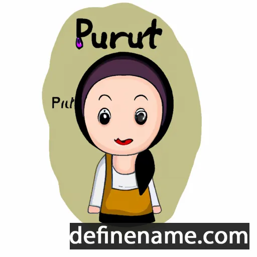 cartoon of the name Puteri