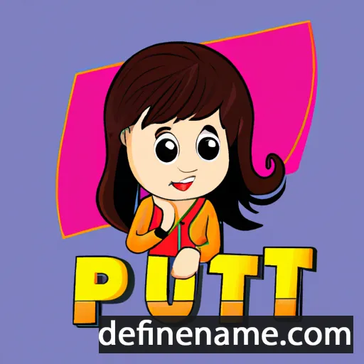 cartoon of the name Putri