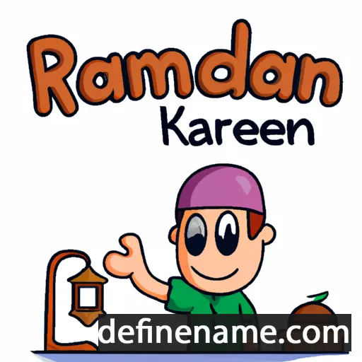 cartoon of the name Ramadan