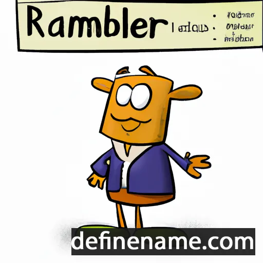 cartoon of the name Rambert