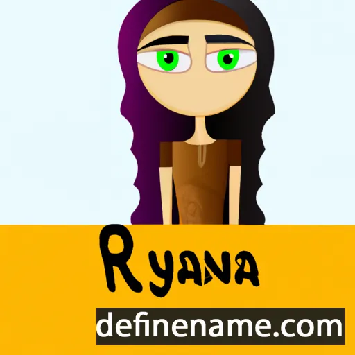 cartoon of the name Raniya