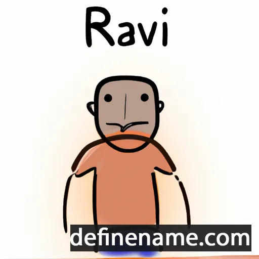 cartoon of the name Ravi