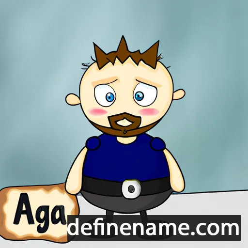 cartoon of the name Ásgeir