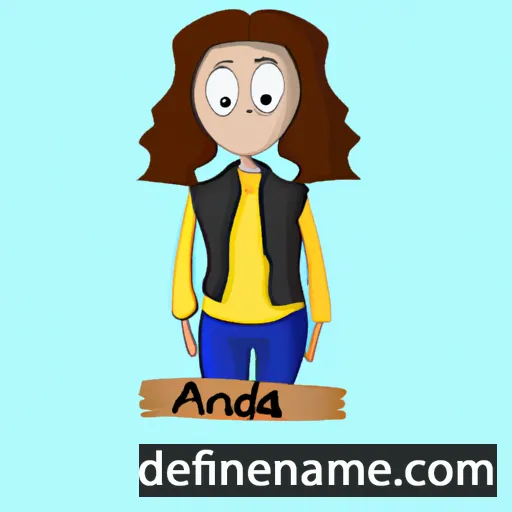 cartoon of the name Andjela