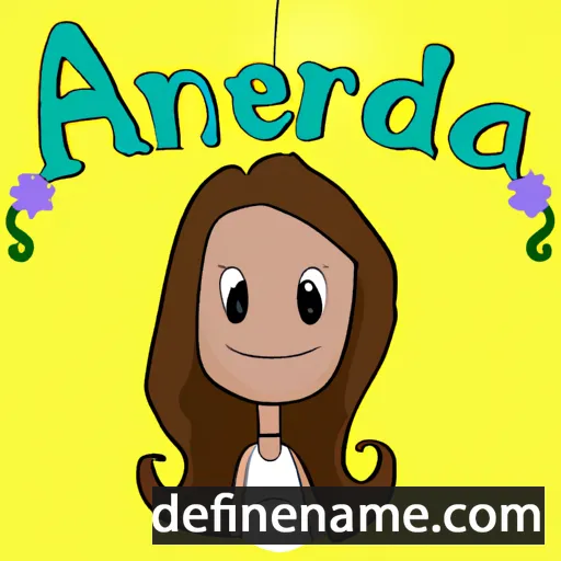 cartoon of the name Andréia