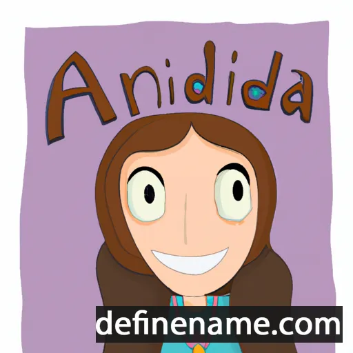 cartoon of the name Andria